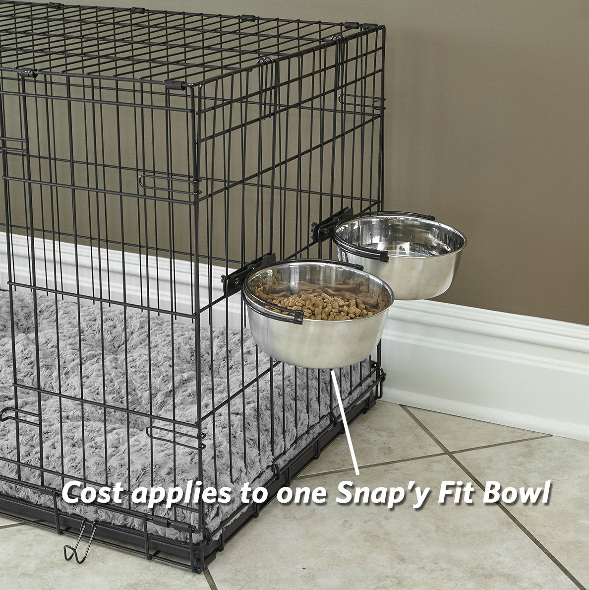 Midwest Snappy Fit Stainless Steel Dog Bowl - 2QT  