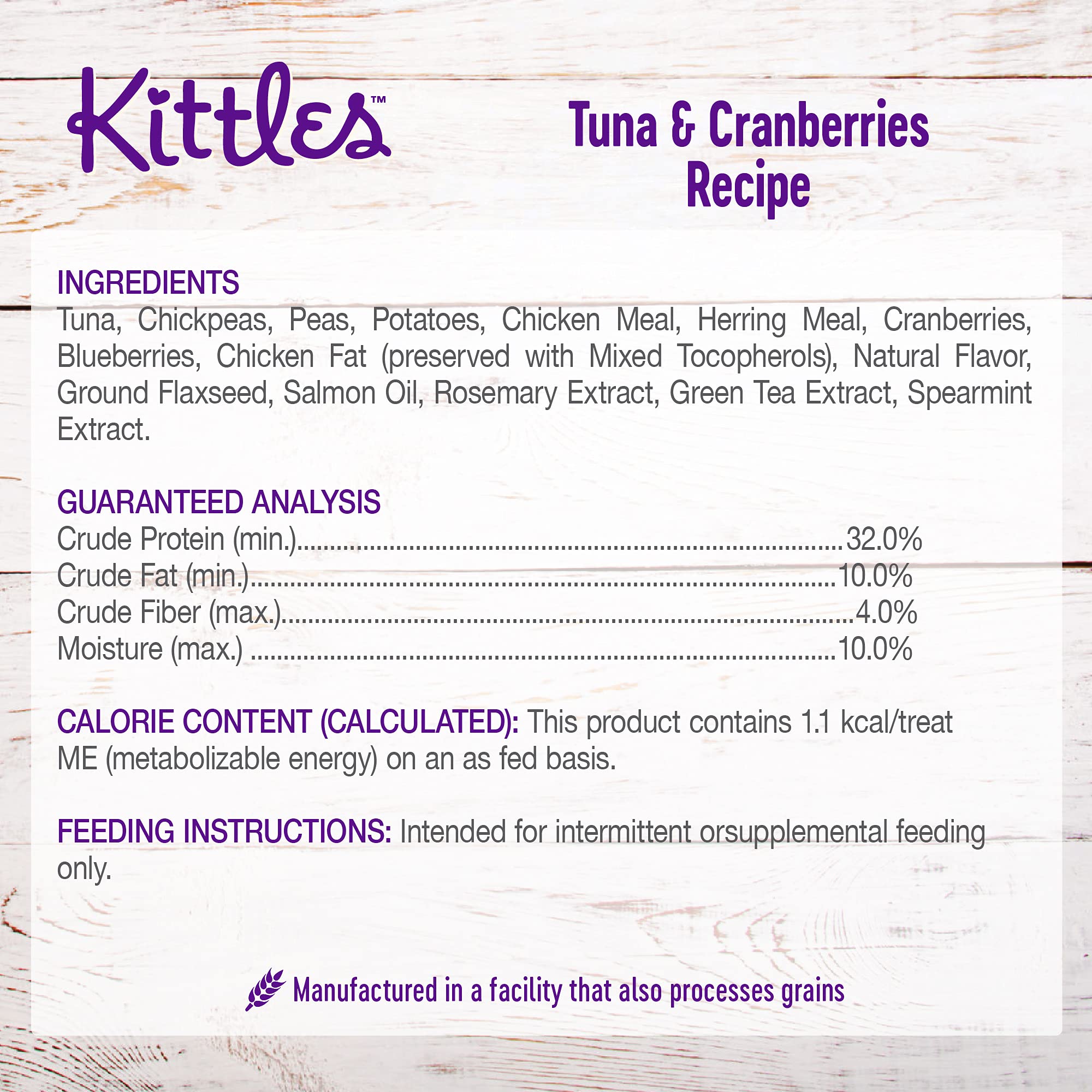 Wellness Kittles Grain-Free Tuna and Cranberry Crunchy Cat Treats - 2 Oz  