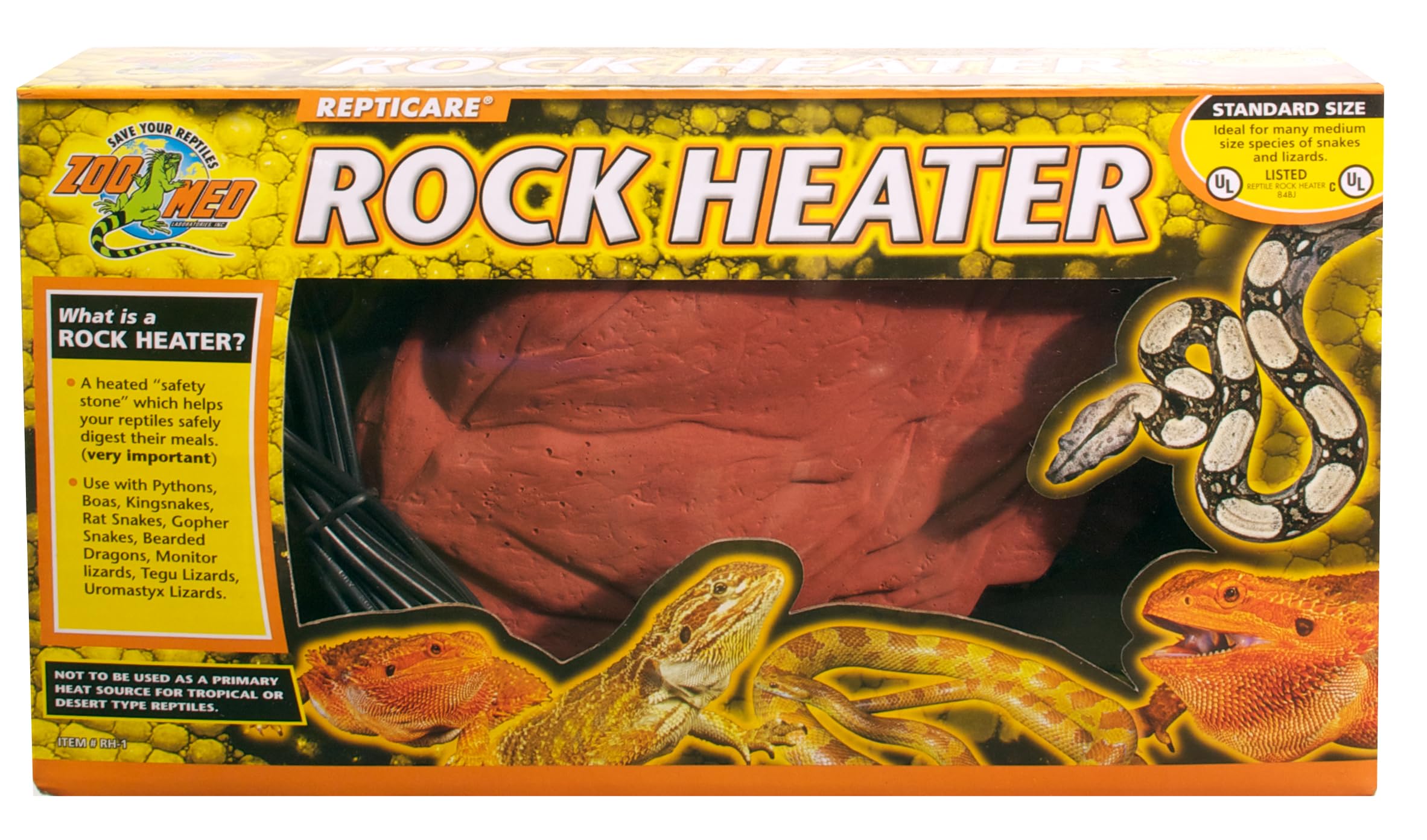 Zoo Med Laboratories ReptiCare Reptile Rock Heater and Décor - Standard - L:9