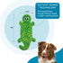 Outward Hound Invinceables No-Stuffing Durable Gecko Soft Squeak Dog Toy - Green - Large  