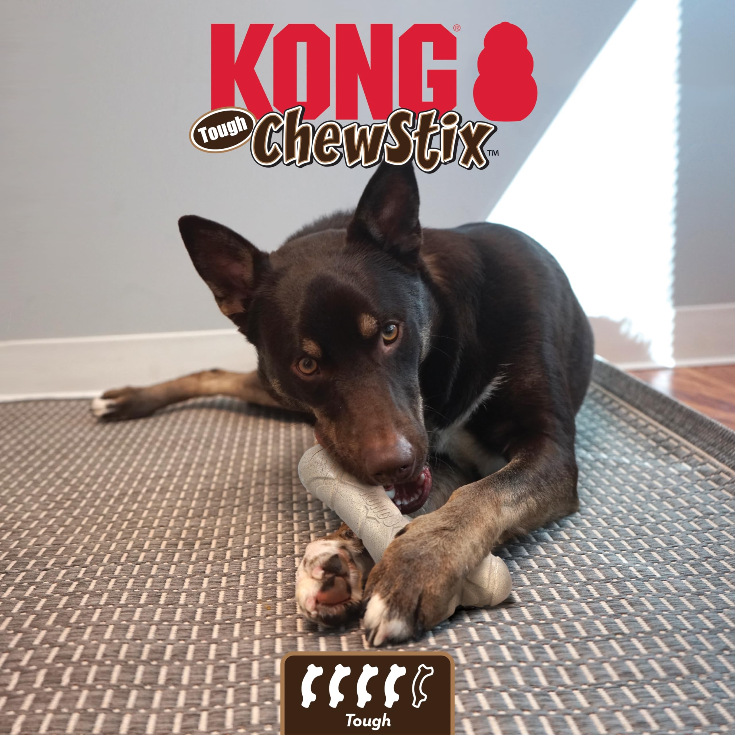 Kong ChewStix Tough Femur Real Wood Bone Dog Toy - Medium  