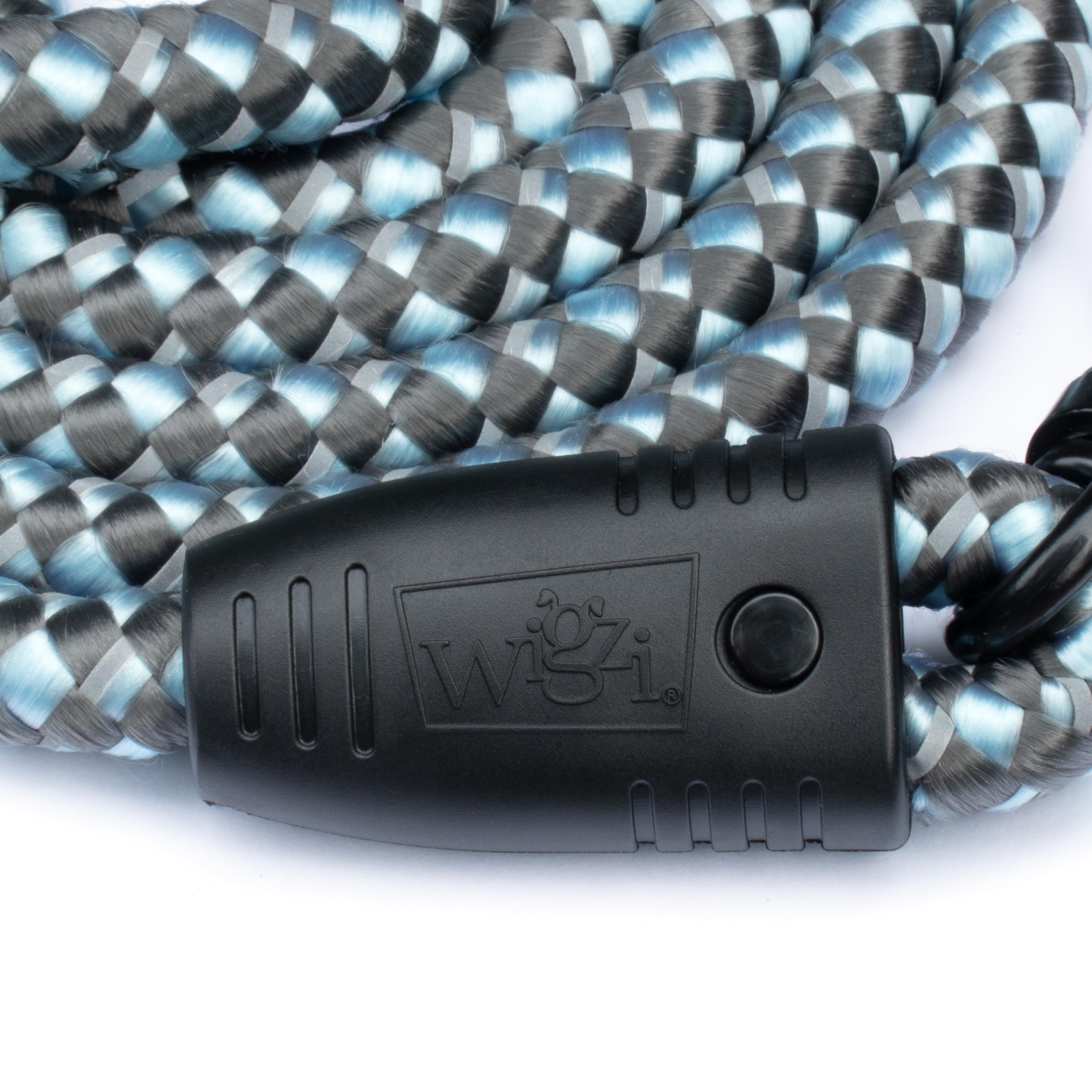 Wigzi Flex Walk Reflective Bungi Cable Dog Leash - Blue - 6 Feet  