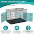 Mclovin's Pet Double Door Folding Metal Dog Crate - Black - 48" Inches  