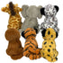 Multipet Eco-Friendly Safari Animals Squeak and Plush Dog Toy - Assorted - 8" Inches  