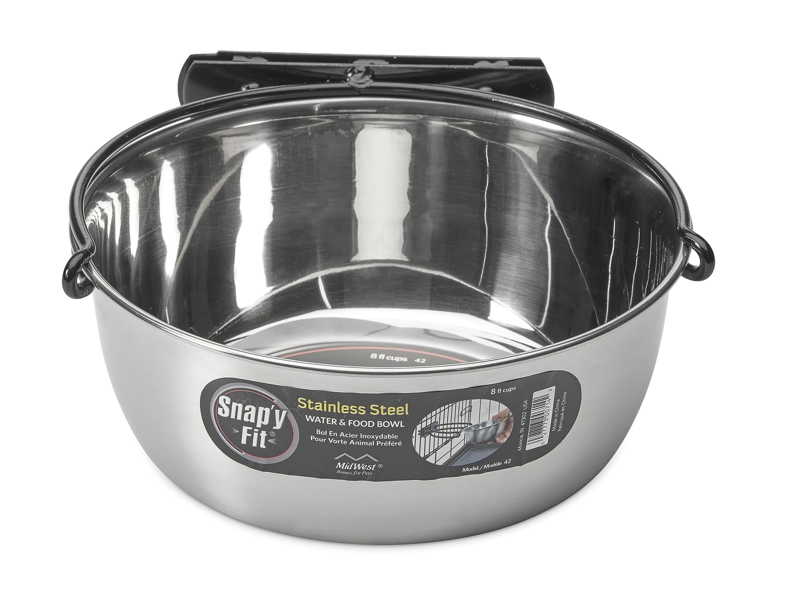 Midwest Snappy Fit Stainless Steel Dog Bowl - 2QT  