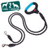 Wigzi Dual-Dog Walking Auto-Untangle Gel Grip Handle and Reflective Swivel Cable Dog Leash - Black and Blue - Small - 4.5 Feet  