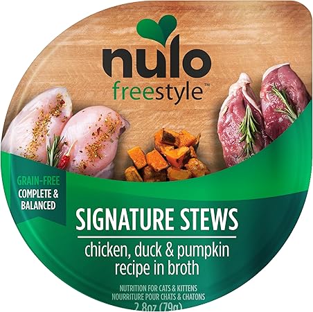 Nulo Freestyle Grain-Free Signature Stews Chicken Duck and Pumpkin Adult and Kitten Wet Cat Food Trays - 2.8 Oz - Case of 24 Default Title