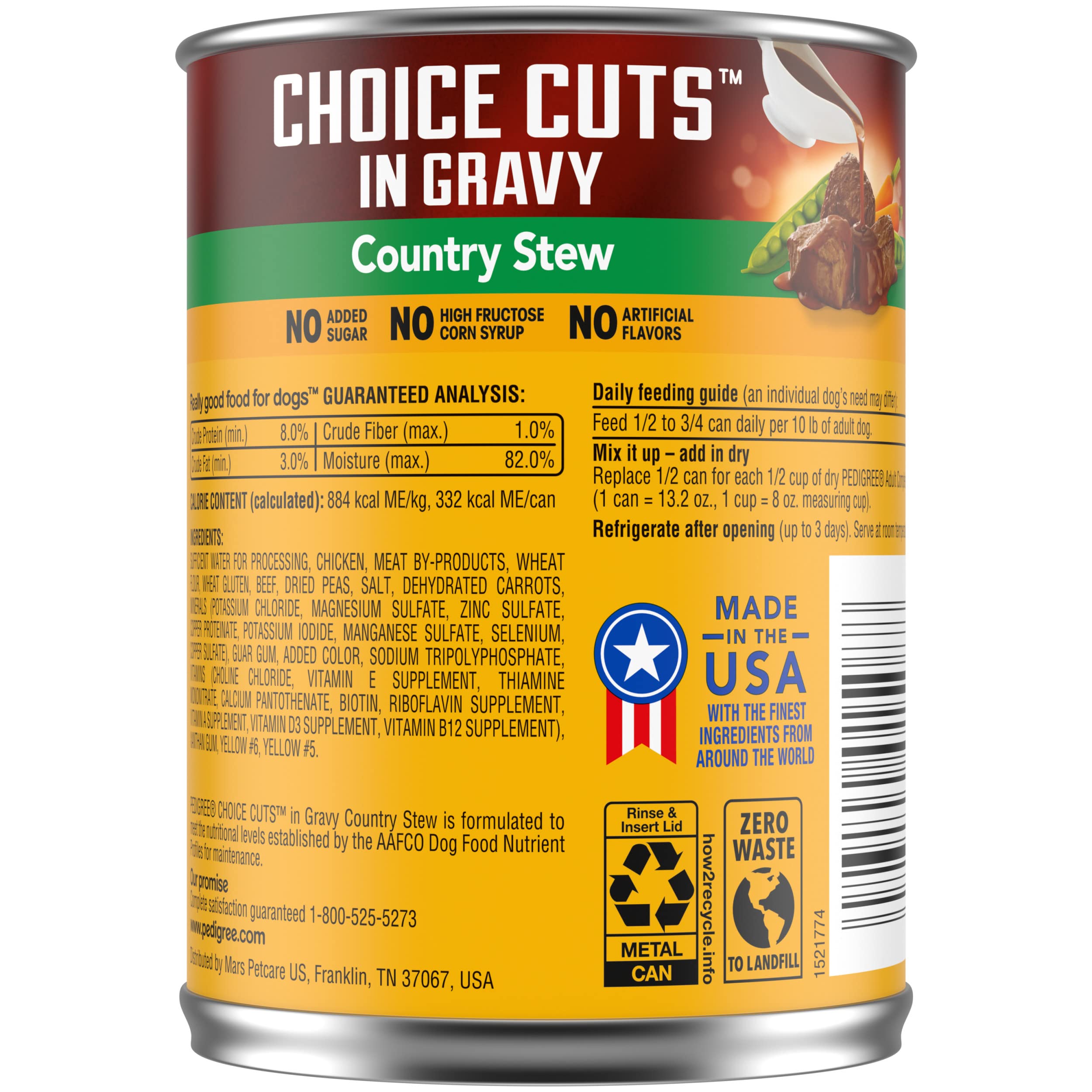 Pedigree Choice Cuts in Gravy Beef and Country Stew Canned Dog Food - Variety Pack - 13.2 Oz - 12 Count  