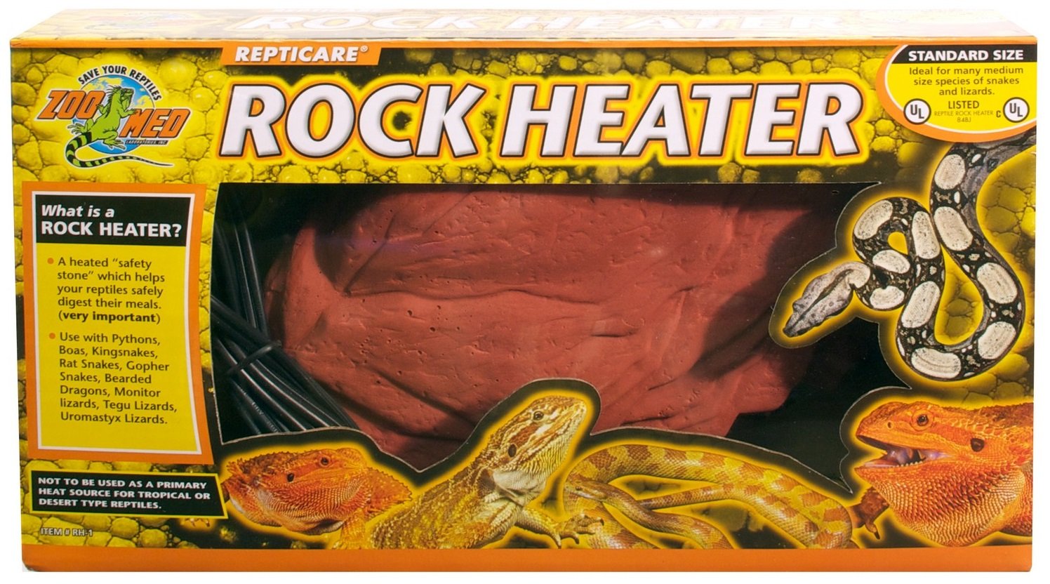 Zoo Med Laboratories ReptiCare Reptile Rock Heater and Décor - Mini - L:6