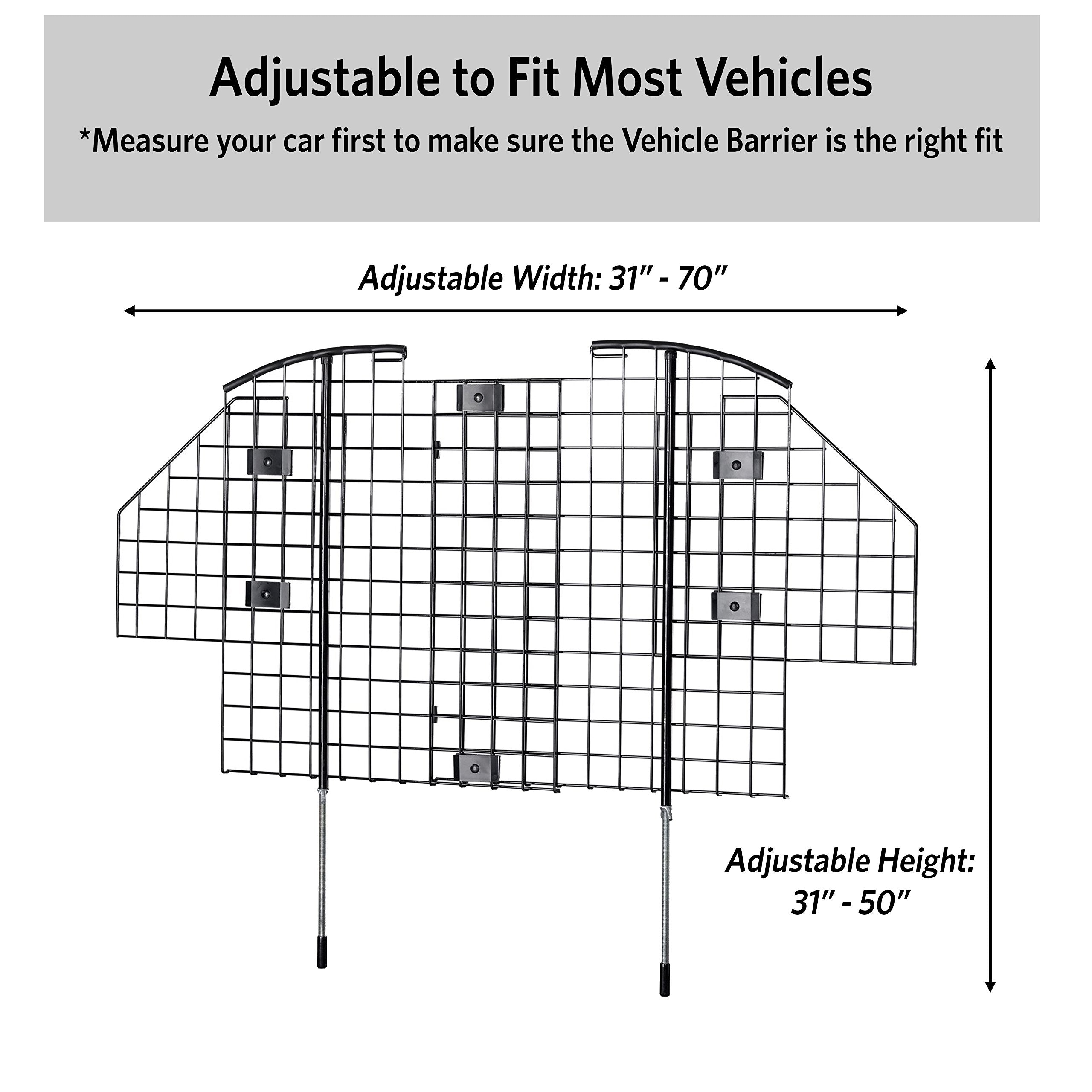 Midwest Universal Adjustable Wired Mesh Metal Safety Car Barrier - Height: 31-50