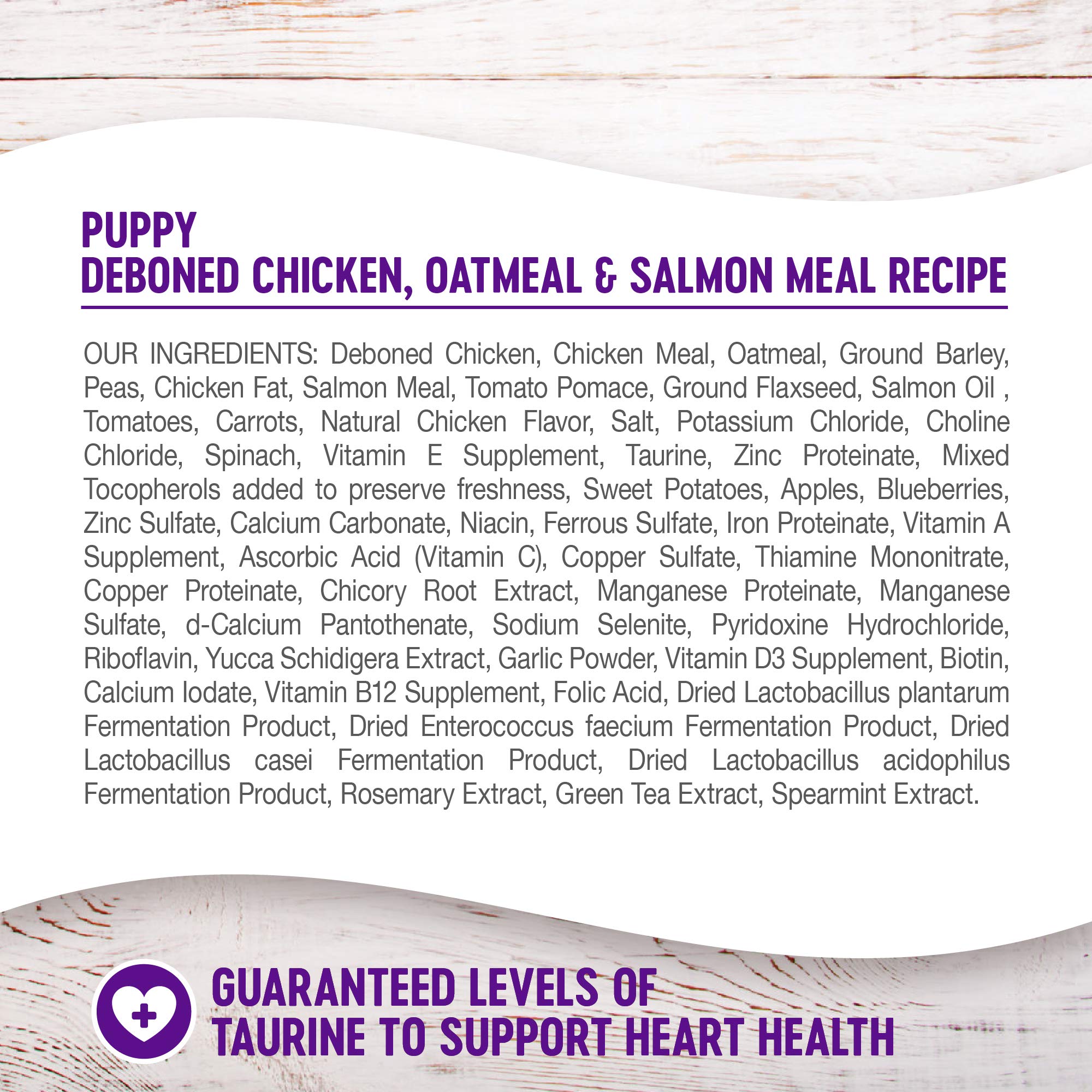 Wellness Complete Health Natural Deboned Chicken Oatmeal and Salmon Puppy Formula Dry Dog Food - 5 Lbs  