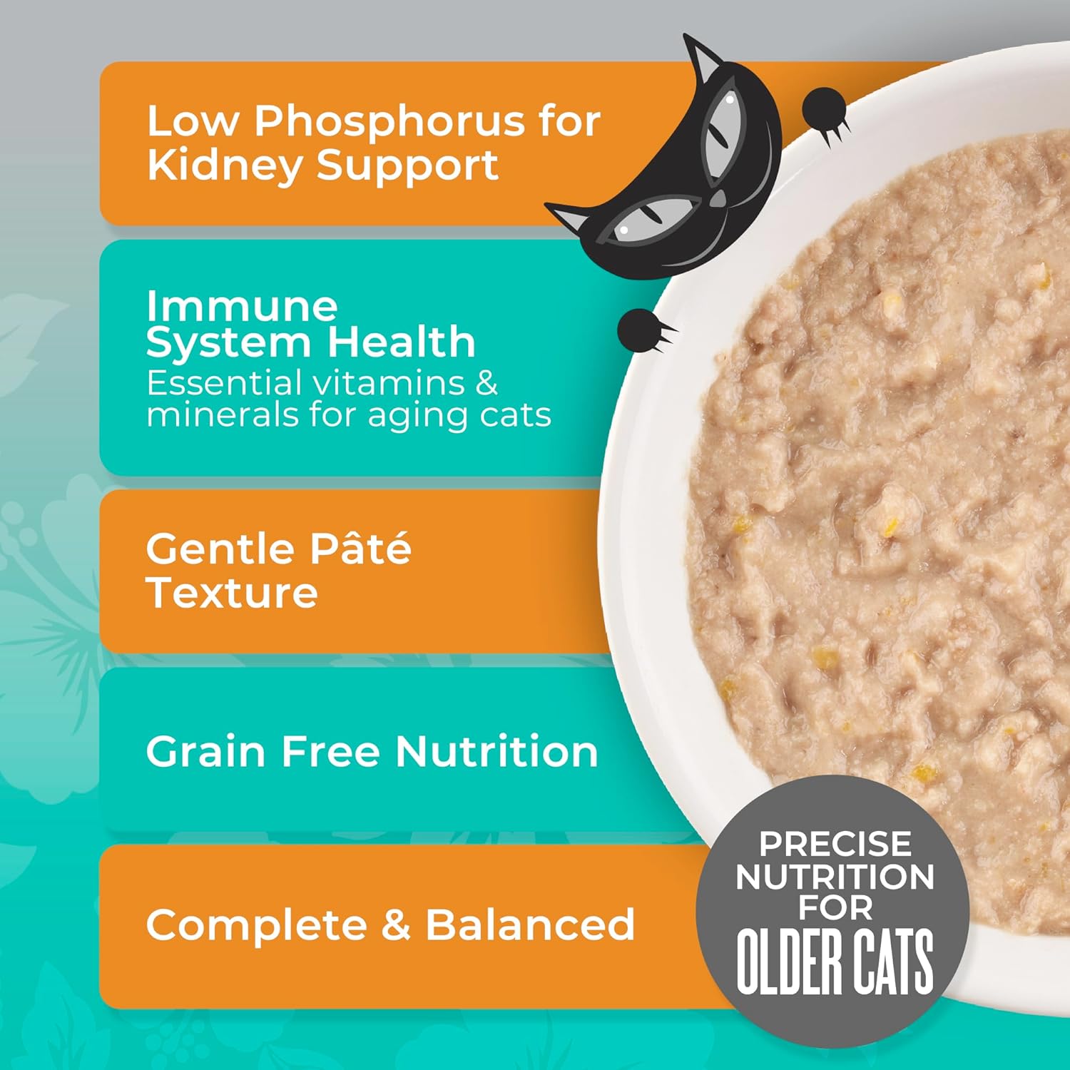 Tiki Cat Silver Pate Grain-Free Tuna and Mackerel in Broth Senior Adult Canned Cat Food - 2.4 Oz - Case of 12