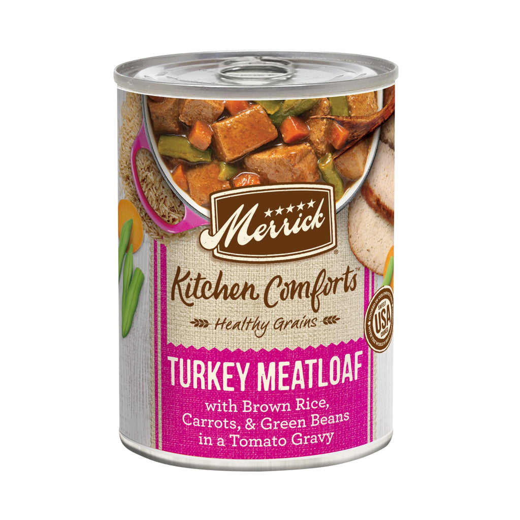 Merrick Healthy Grains Kitchen Comforts Turkey Loaf Canned Dog Food - 12.7 Oz - Case of...