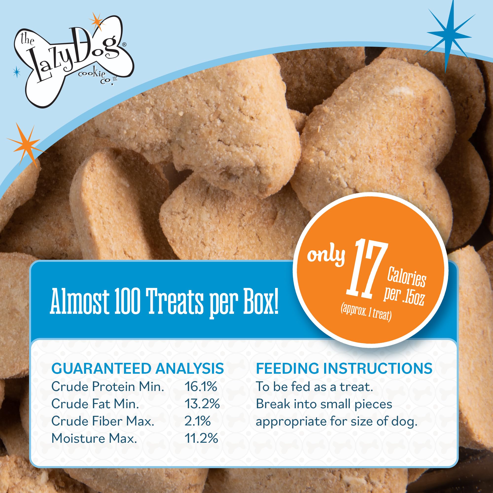 Lazy Dog Grain-Free Peanut Butter and Banana Crunchy Biscuit Dog Treats - 14 Oz  