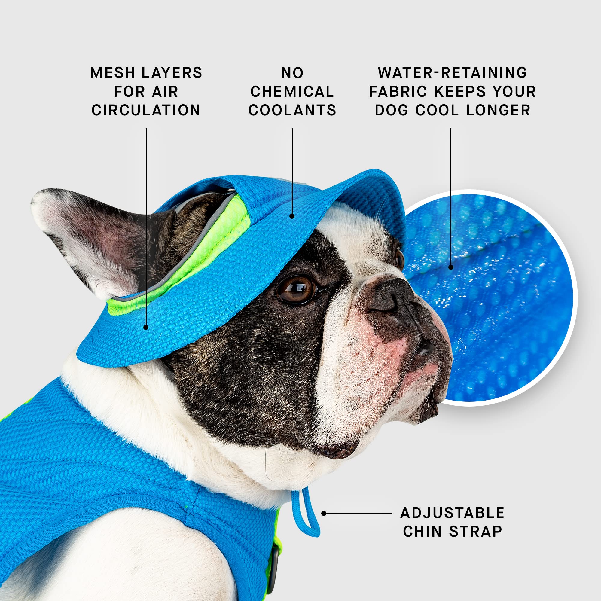 Canada Pooch Cooling Bucket Dog Hat - Blue - Extra Large