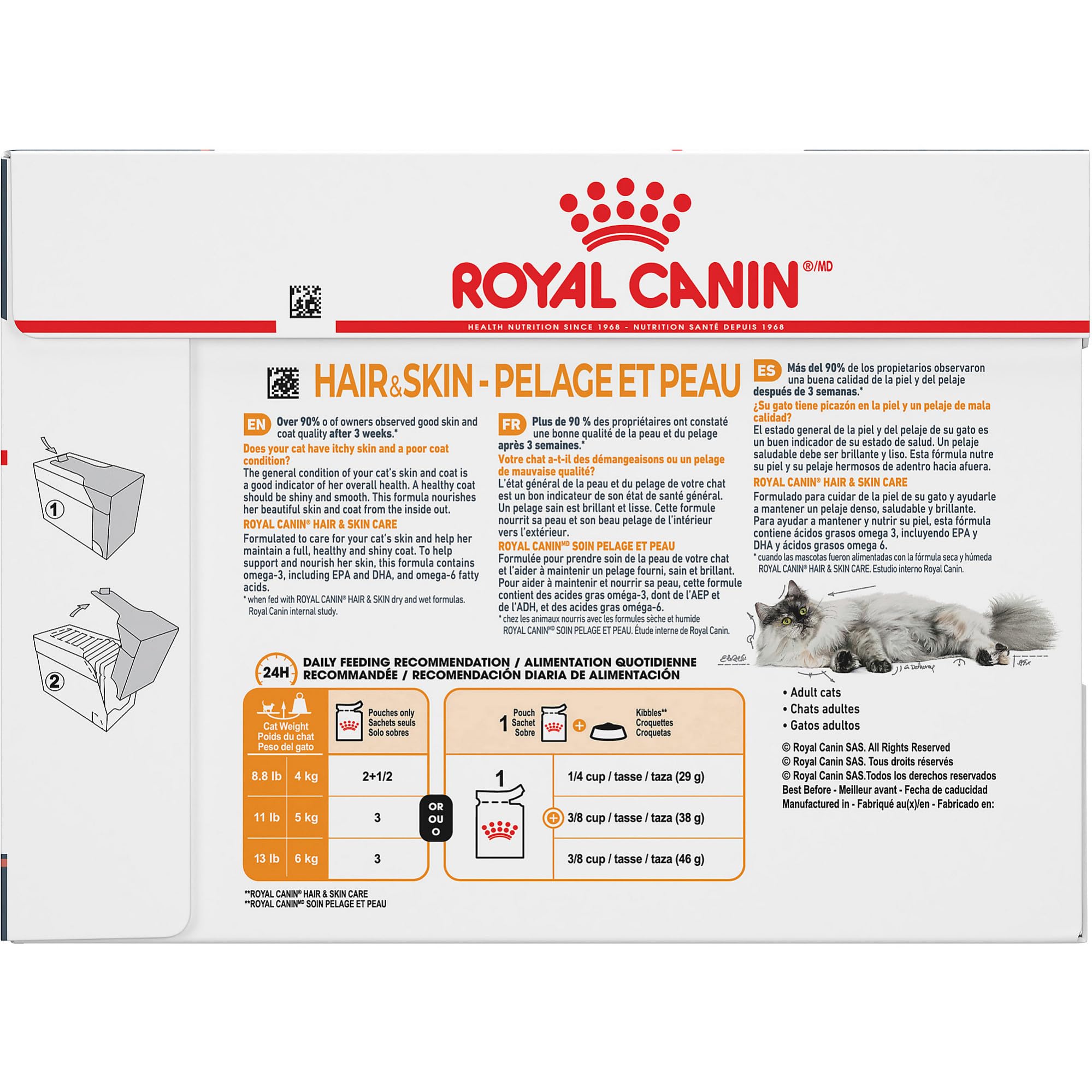 Royal Canin Feline Care Nutrition Weight Care Chunks in Gravy Wet Cat Food Pouch - 3 Oz - Case of 12  