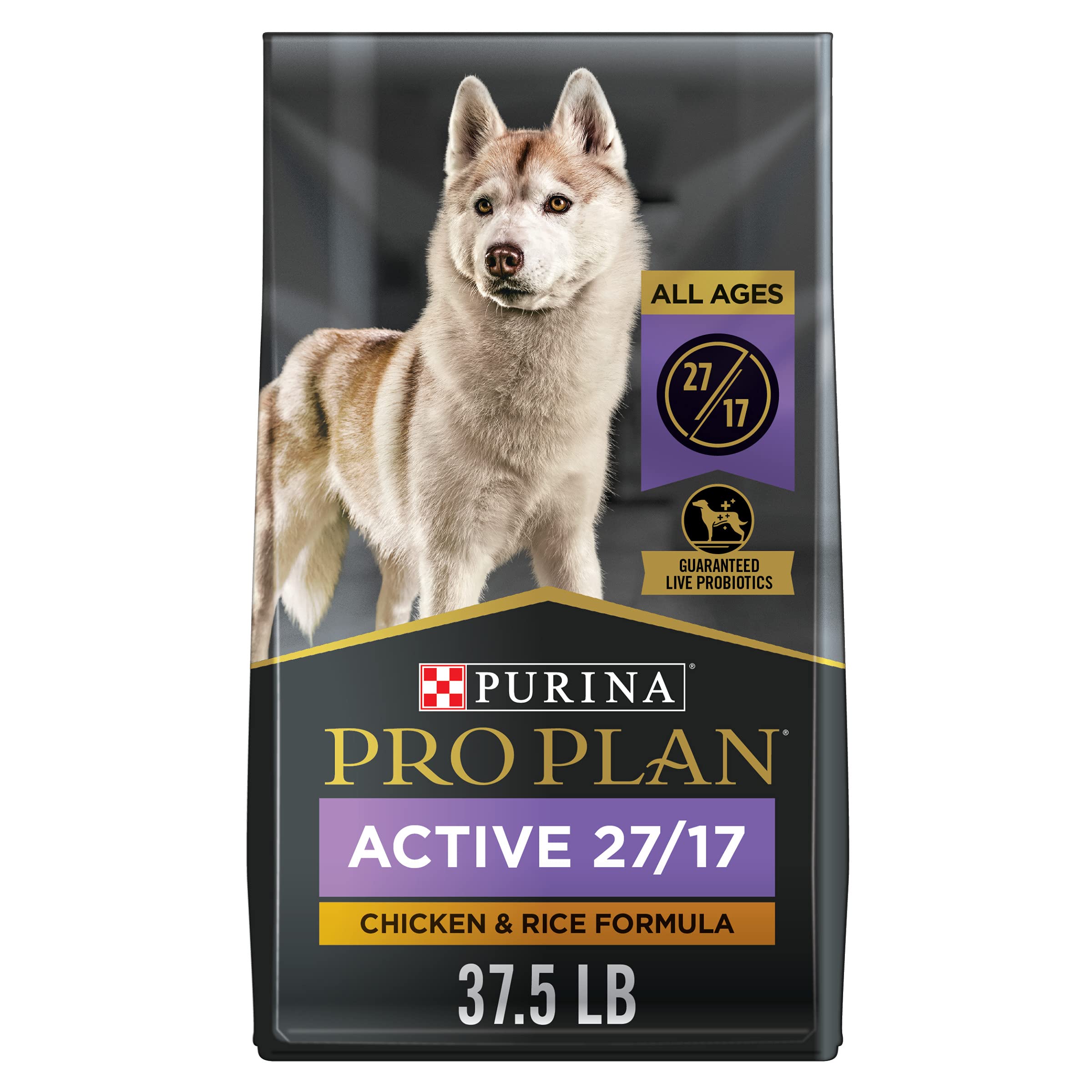 Purina Pro Plan Active 27/17 All Life Stages Chicken and Rice Dry Dog Food - 37.5 Lbs  