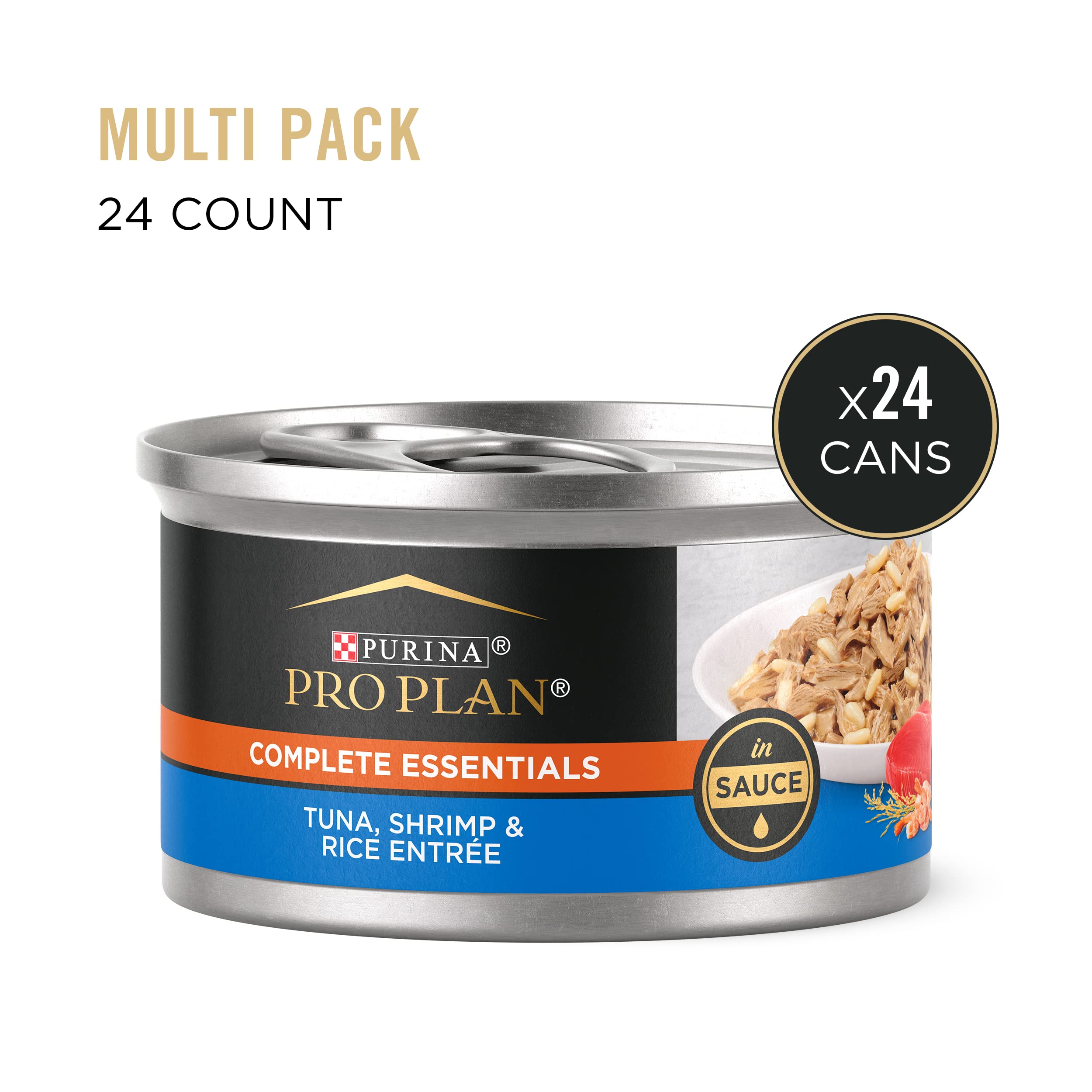 Purina Pro Plan Complete Essentials Tuna in Sauce Entrée Canned Cat Food - 3 Oz - Case of 24  