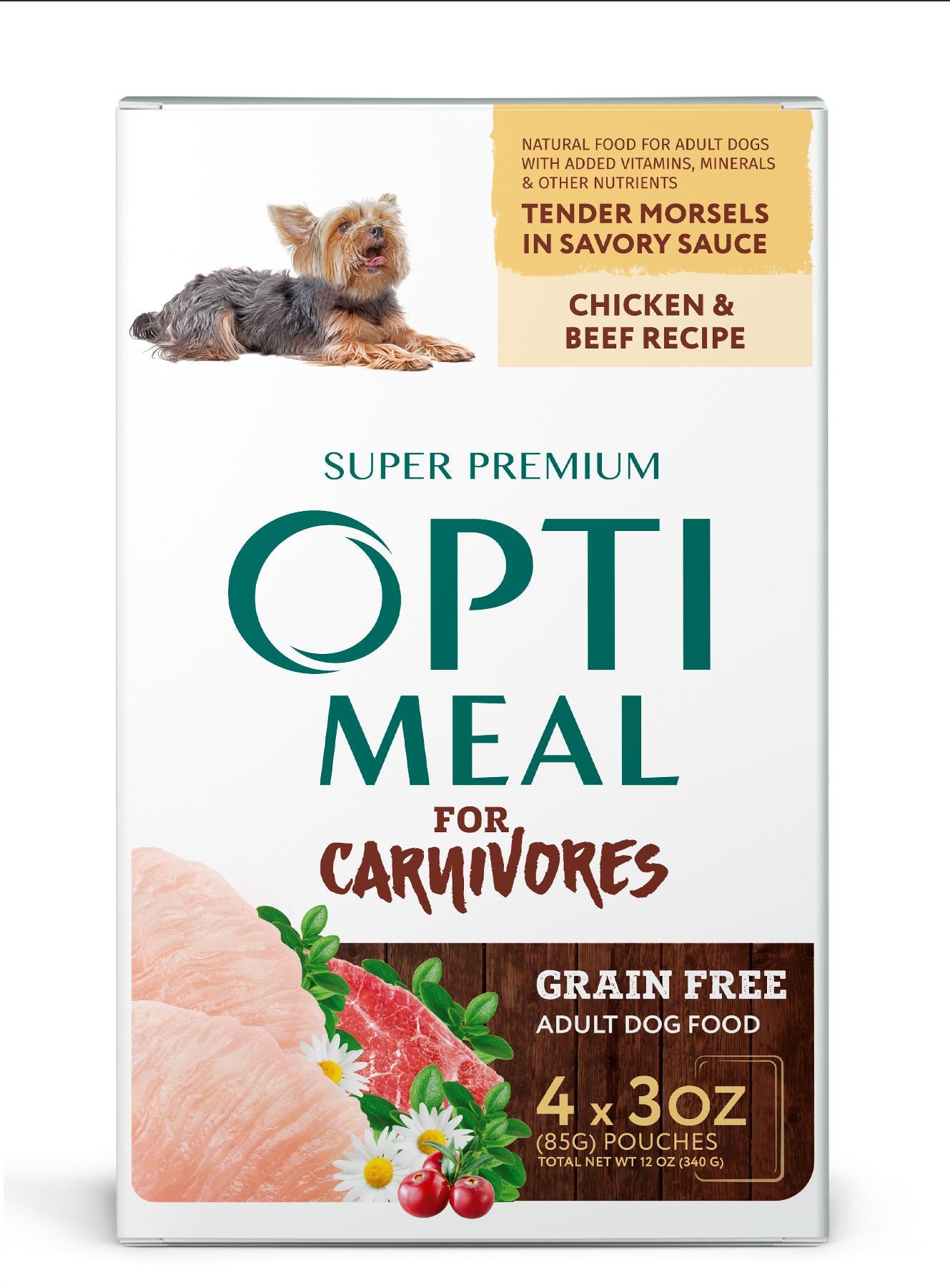 Optimeal Grain-Free Tender Morsels Chicken and Beef Wet Dog Food - 12 Oz - Case of 6  