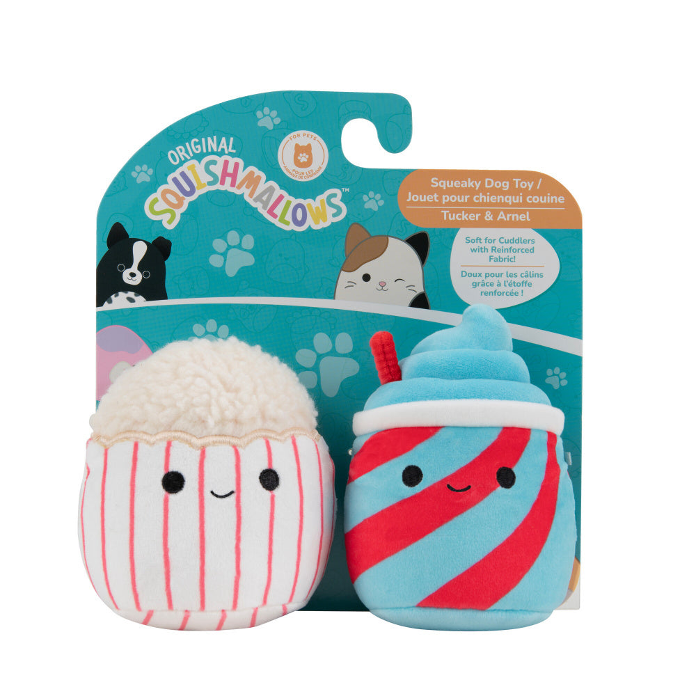 Jazzwares Squishmallows Snack Squeak and Plush Dog Toy - 3.5 Inch - 2 Pack Default Title