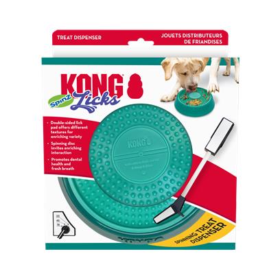 Kong Licks Spinz Rotating Non-Skid Dual-Sided Slow Feeding Dog Bowl Large