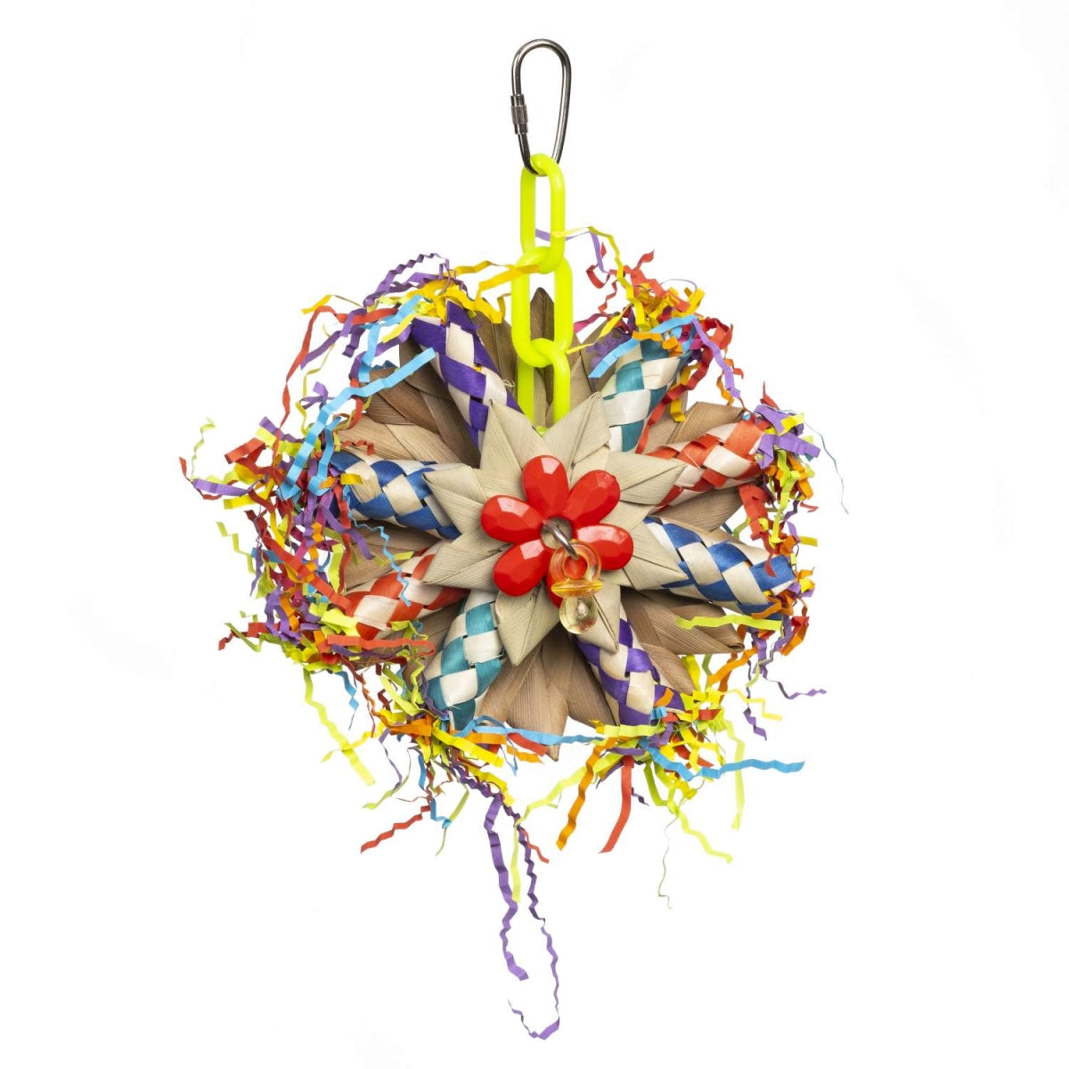 Prevue Pet Products Playfuls Preening Wheel Preen and Pacify Hanging Bird Toy Default Title