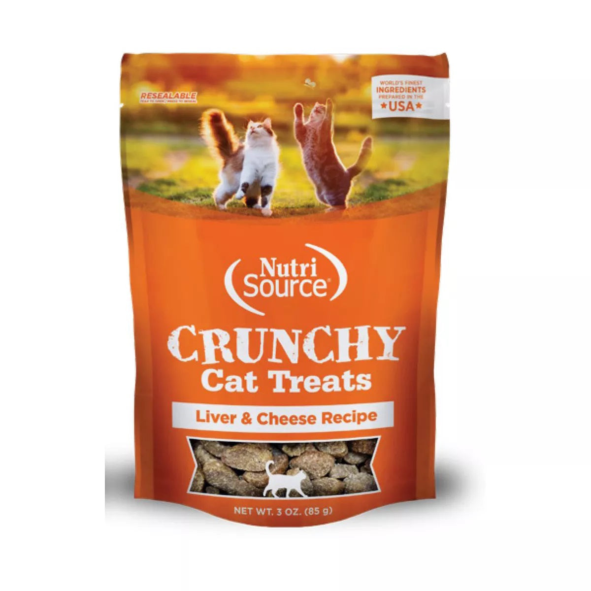 Nutrisource Crunchy Liver and Cheese Crunchy Cat Treats - 3 Oz