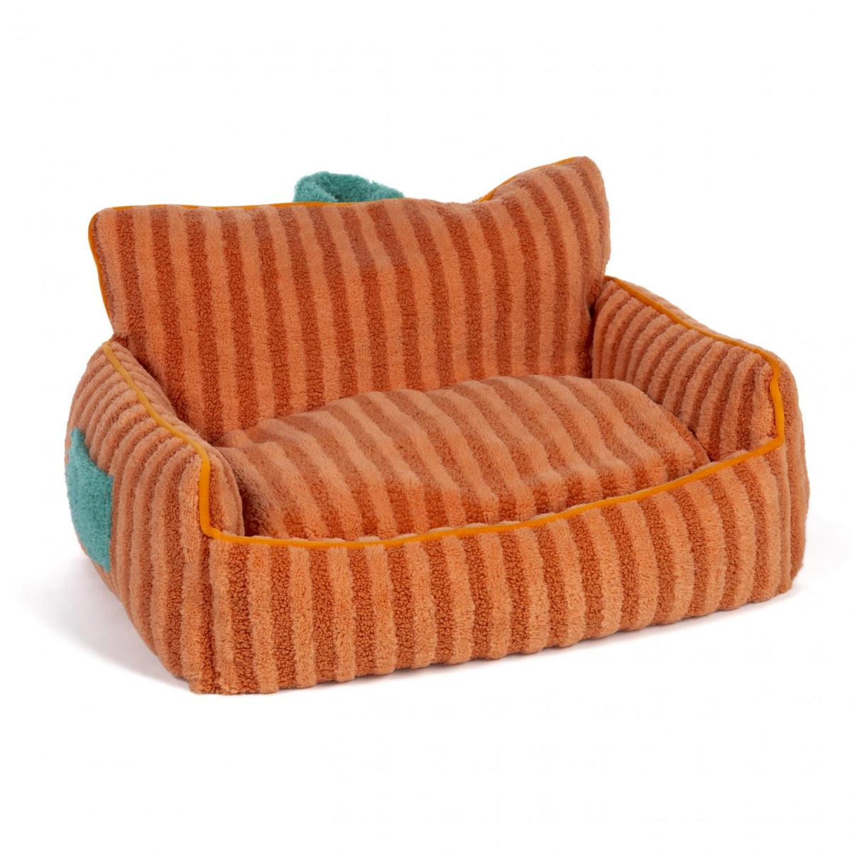 Prevue Pet Products Upholstered Pouch Couch Cat and Dog Bed - Orange - L:26.5 X W:25 X H:14.5 Inches