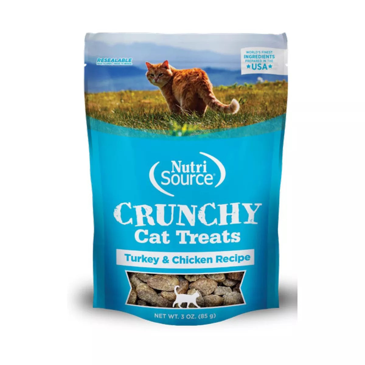 Nutrisource Crunchy Turkey and Chicken Crunchy Cat Treats - 3 Oz