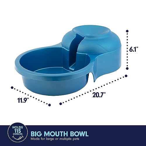 Petmate Big Blue Outdoor Cat and Dog Water Bowl - Holds 115 Ounces Water - Fits 5 Gallon Water Jug
