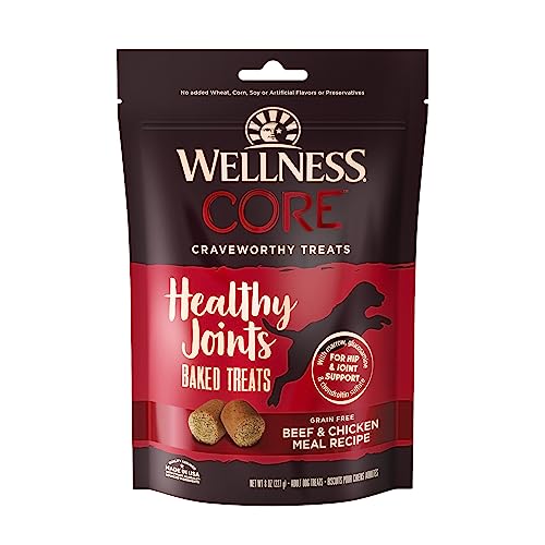 Wellness CORE Healthy Joints Grain-Free Beef and Chicken Recipe Crunchy Baked Dog Treats - 8 Oz - Case of 8