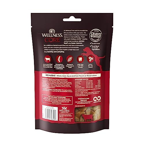Wellness CORE Healthy Joints Grain-Free Beef and Chicken Recipe Crunchy Baked Dog Treats - 8 Oz - Case of 8