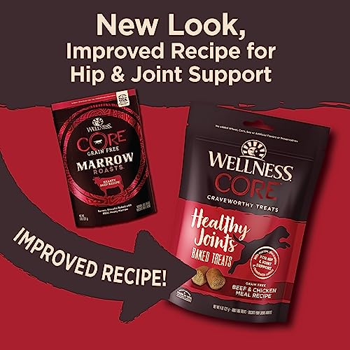 Wellness CORE Healthy Joints Grain-Free Beef and Chicken Recipe Crunchy Baked Dog Treats - 8 Oz - Case of 8