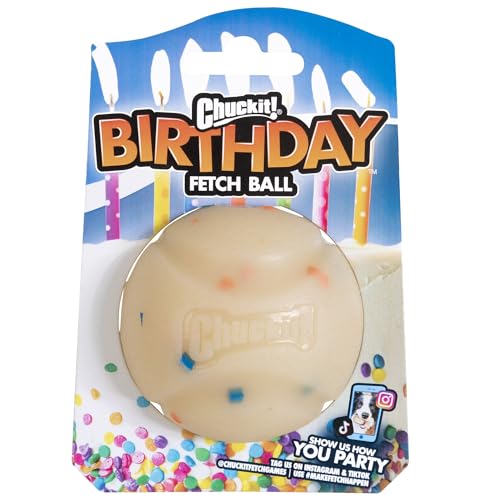 Chuckit! Petmate Birthday Fetch Rubber Ball Dog Toy - Medium - 2.5 Inch
