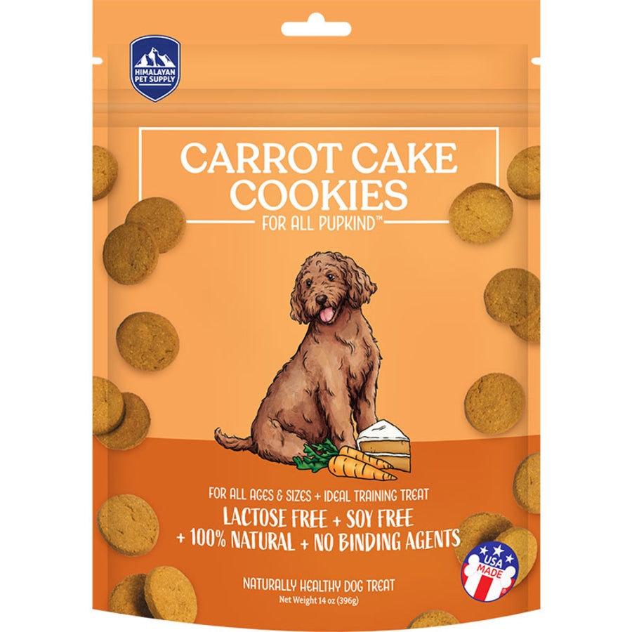 Himalayan Dog Chew Cookies Carrot Cake Bits Baked Crunchy Dog Treats - 14 Oz