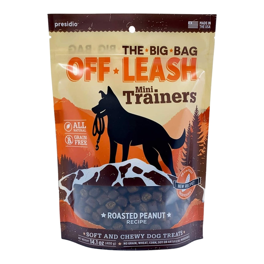 Presidio Natural Grain-Free Off Leash Roasted Peanut Butter Soft and Chewy Training Dog Treats