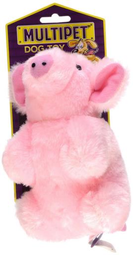 Multipet Look Who's Talkin' Pig Sounding Plush Dog Toy - 7