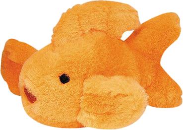 Multipet Look Who's Talkin' Goldfish Bubbling Sounding Plush Dog Toy - 5" Inches  