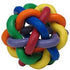 Multipet Nobbly Wobbly Multi-Colored Ball Rubber Dog Toy - Small - 3" Inches  