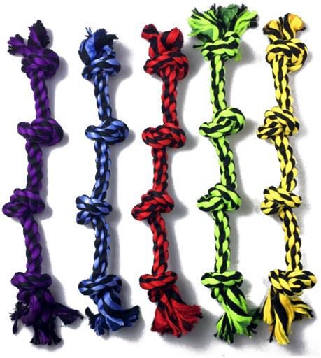 Multipet Nuts for Knots Quadruple-Knotted Rope Dog Toy - 25