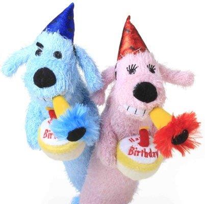 Multipet Birthday Loofa Squeak and Plush Dog Toy - 12