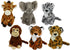 Multipet Eco-Friendly Safari Animals Squeak and Plush Dog Toy - Assorted - 8" Inches  