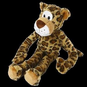 Multipet Swingin' Safari Leopard Squeak and Plush Dog Toy - 22" Inches  