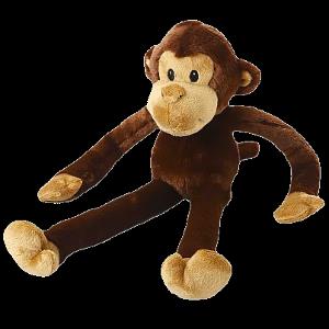 Multipet Swingin' Safari Monkey Squeak and Plush Dog Toy - 19" Inches  