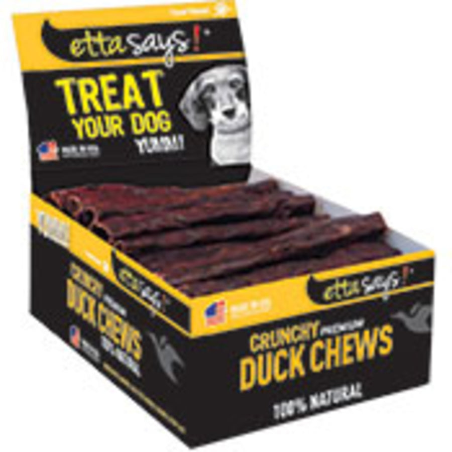 Etta Says High-Protein Duck Chews Premium Crunch and Chewy Natural Dog Chews - 4.5 Inches - 36 Count