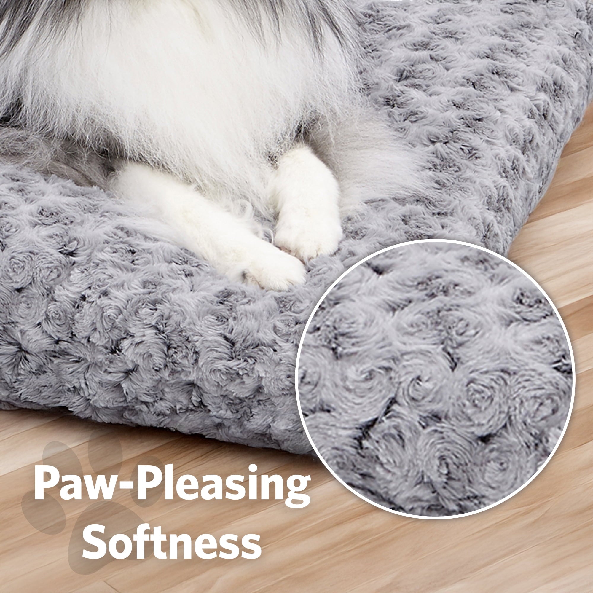 Midwest Homes Quite Time Ombre Swirl Rectangular Raised Dog Bed or Crate Mat - Charcoal Gray - L:41 X W:24.8