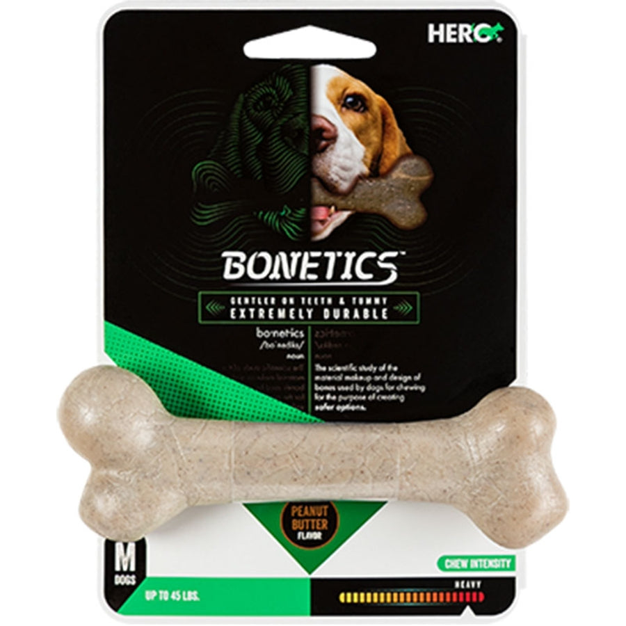 Hero Bonetics Femur Bone Peanut Butter Flavored Chewy Dog Toy - Medium