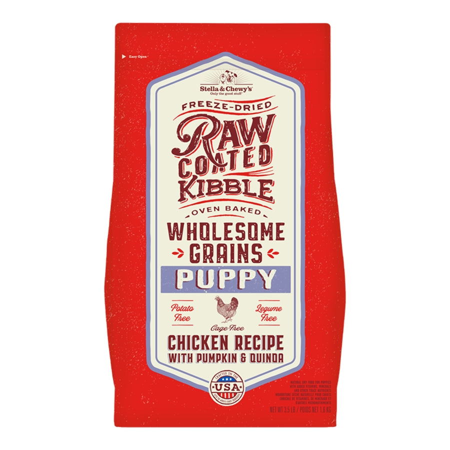 Stella & Chewy's Raw-Coated and Wholesome Grains Chicken Pumpkin and Quinoa Puppy Dry Dog Food