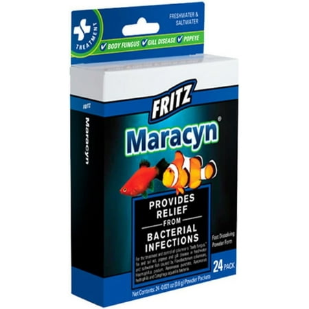 Fritz Aquatics Mardel Maracyn Freshwater and Saltwater Bacterial Infection Fish Medication - 20 Count Default Title