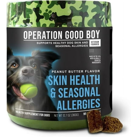 Operation Good Boy Natural Skin and Allergies Beef Liver Soft Chew Dog Supplements - 90 Count Default Title